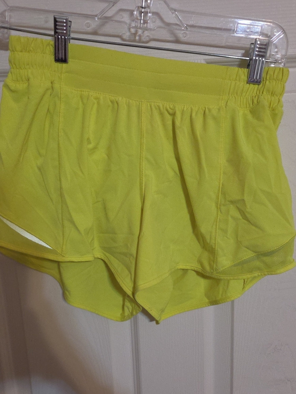 lululemon athletica Neon Yellow Athletic Running Shorts